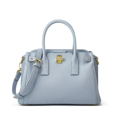 Advanced platinum leather one-shoulder bag HB4609